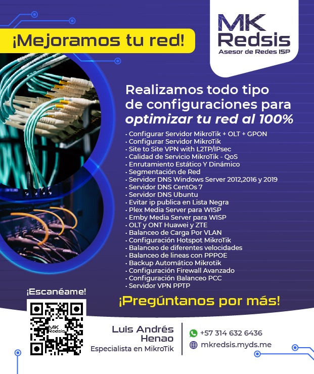 Volante de servicios de redes MKRedsis